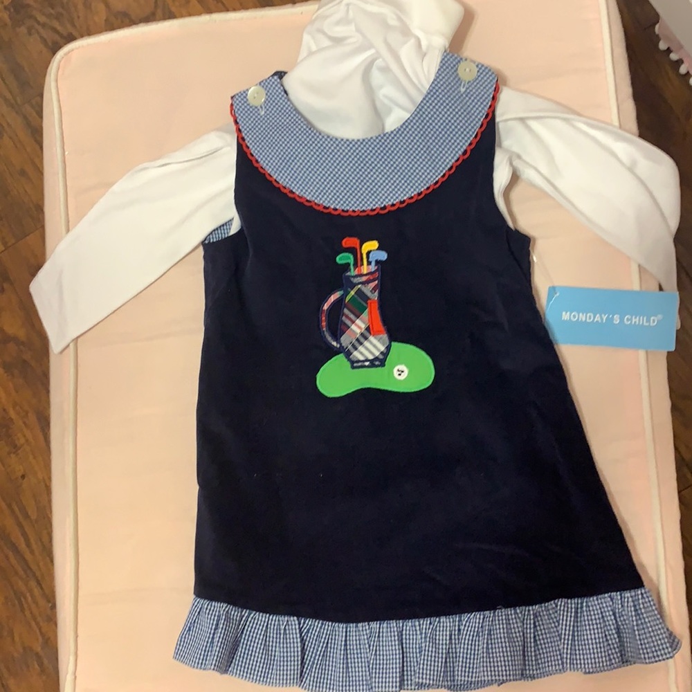 Toddler Golf Dress/Jumper with Turtleneck